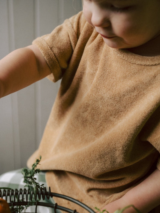 Organic Zoo. Wheat Terry Boxy T-Shirt.