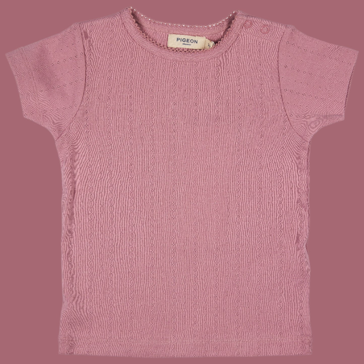 Pointelle T. Shirt - Pink.