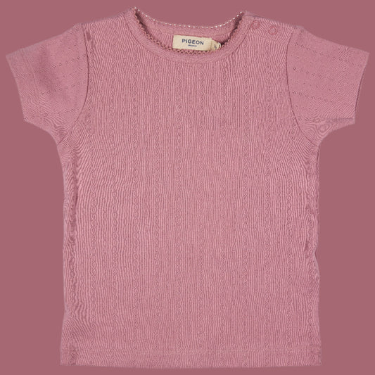 Pointelle T. Shirt - Pink.