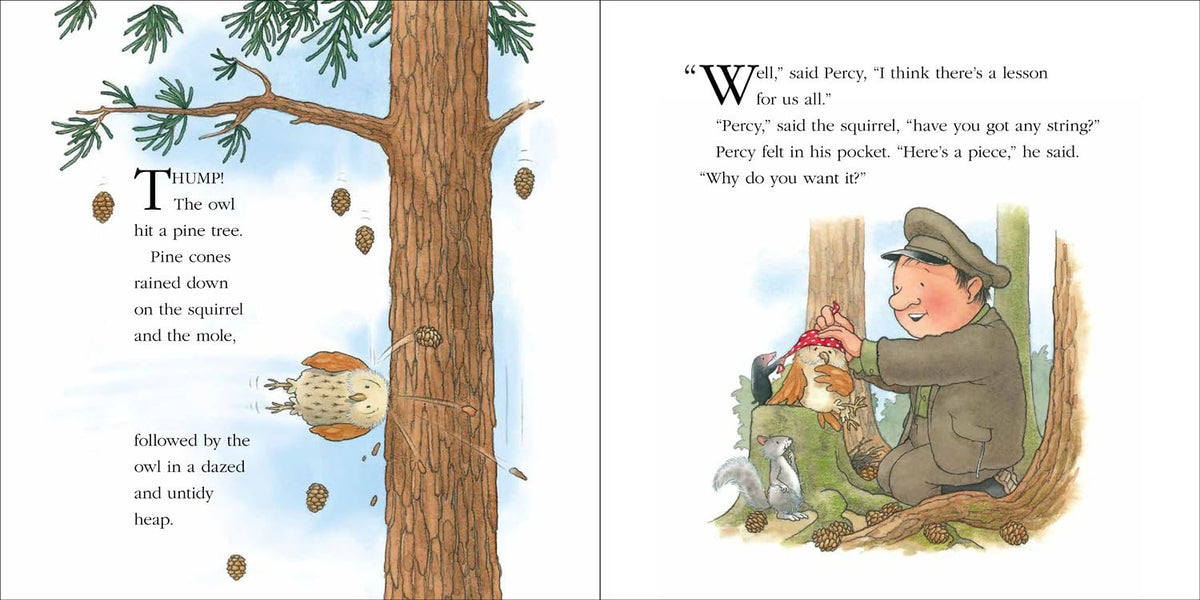 Percy the Park keeper. Owl's Lesson.  Picturebook. Nick Butterworth.