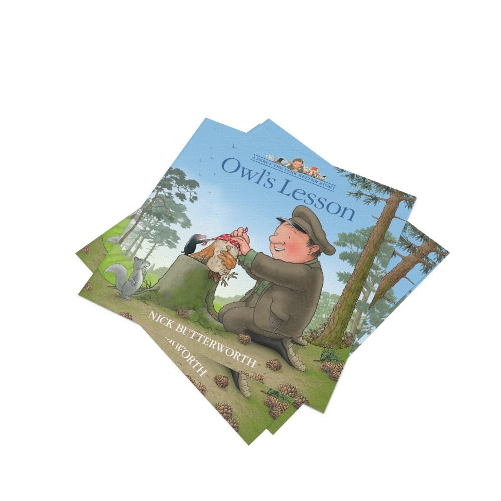 Percy the Park keeper. Owl's Lesson.  Picturebook. Nick Butterworth.