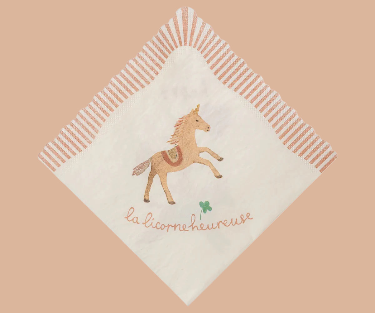 Maileg - Happy birthday napkin - unicorn.