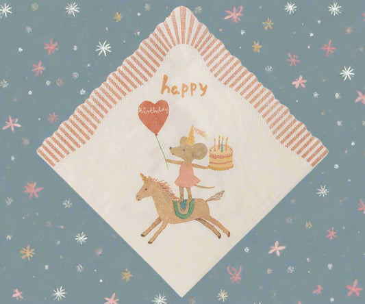 Maileg - Happy birthday napkin - unicorn.