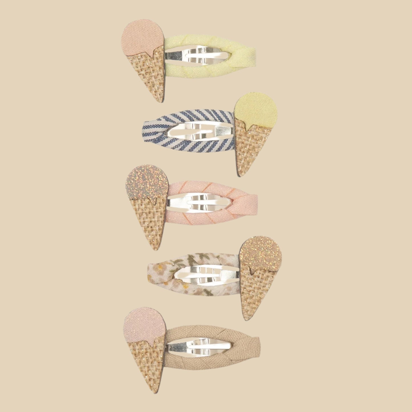 Ice cream hair clips.