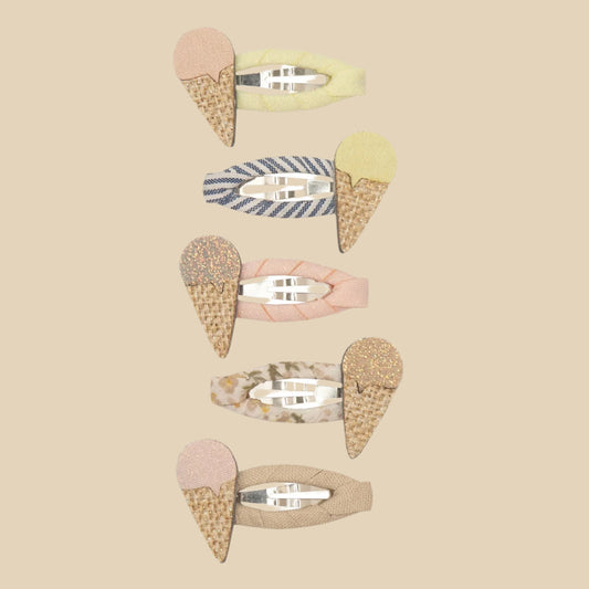 Ice cream hair clips.