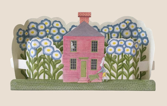 Elizabeth Harbour Rabbit House - Diorama Greetings Card.