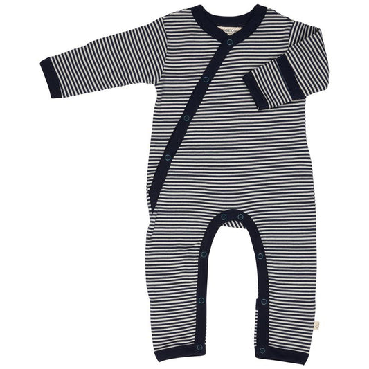 Pigeon Organics Fine Stripe Romper - Navy.