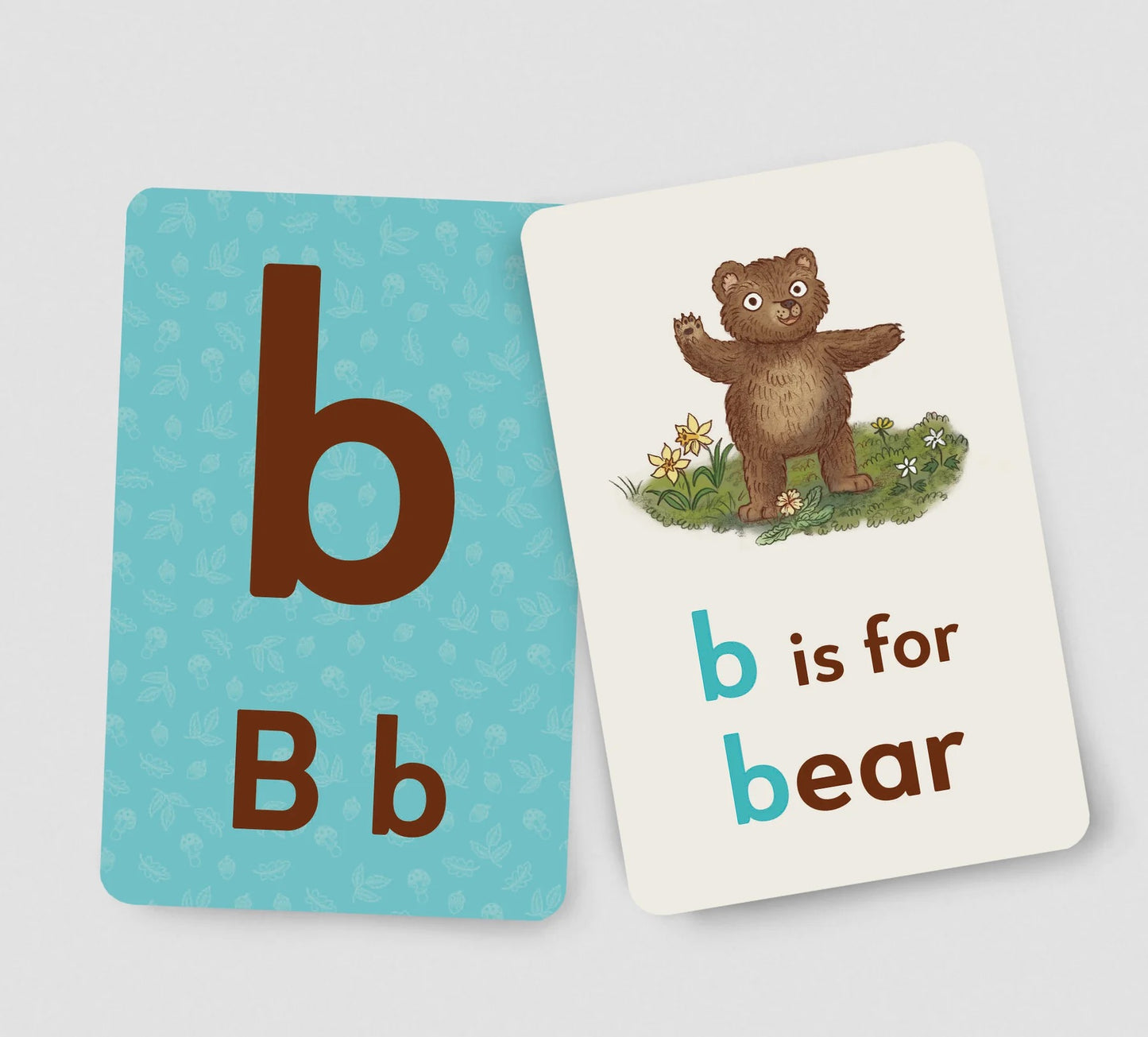 Brown Bear Wood ABC Flashcards set.