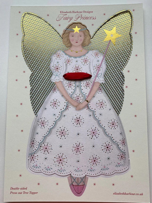 Fairy Princess Press-Out Tree Topper. Elizabeth Harbour Designs.