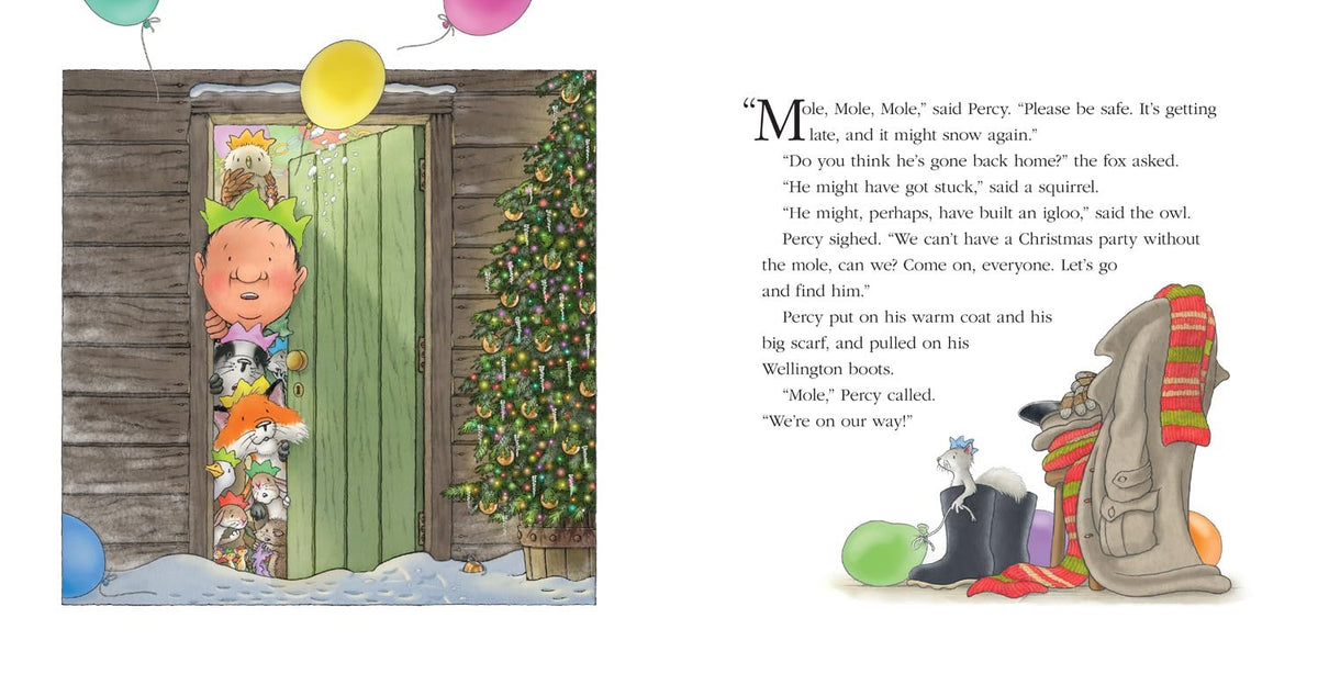 Percy the Park keeper - One Christmas Eve. Hardback edition.