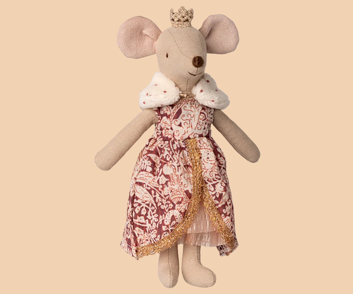 Maileg. Queen Mouse in castle gift bag.