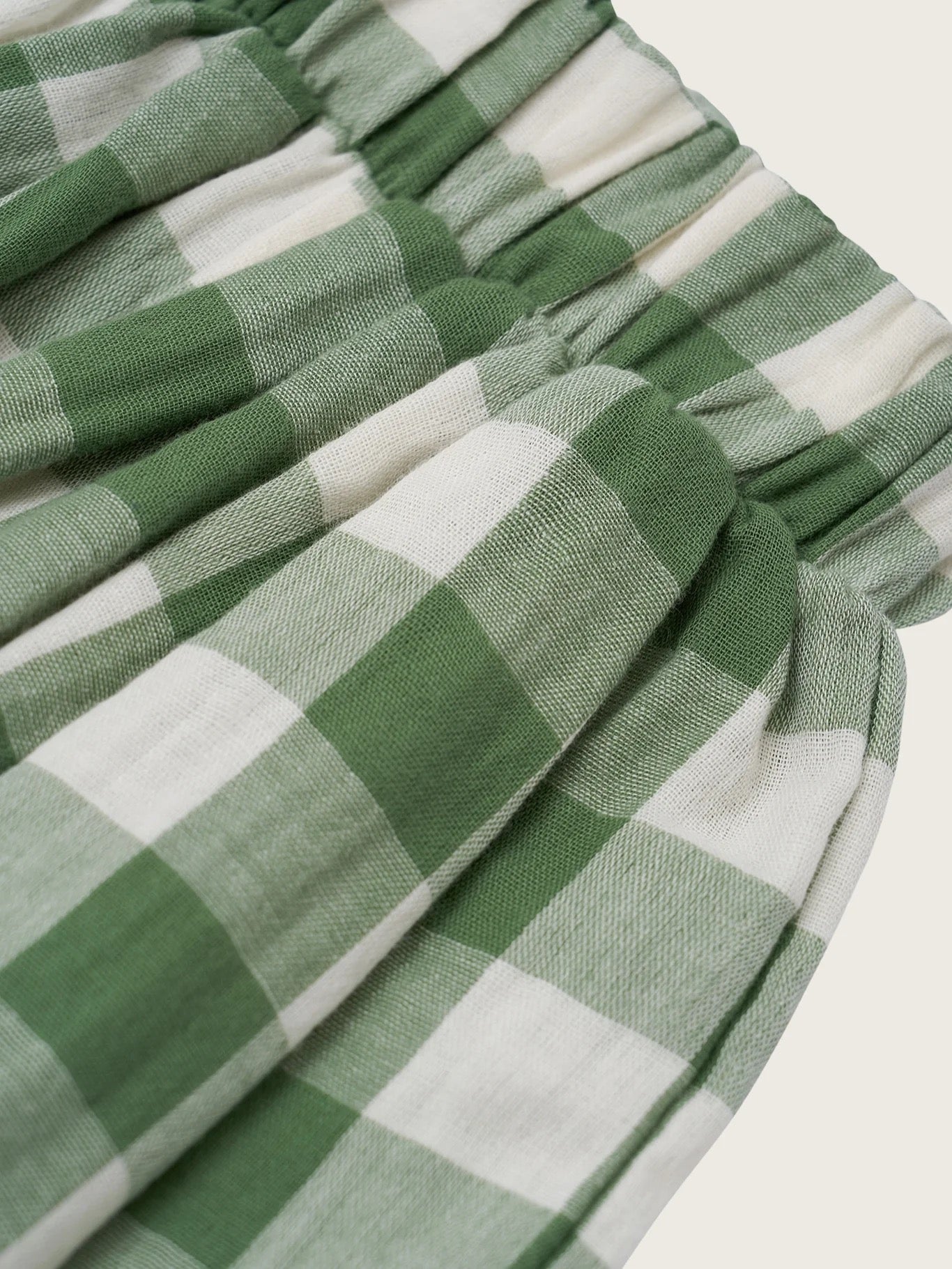 Organic Zoo. Dill Gingham Resort Pants.