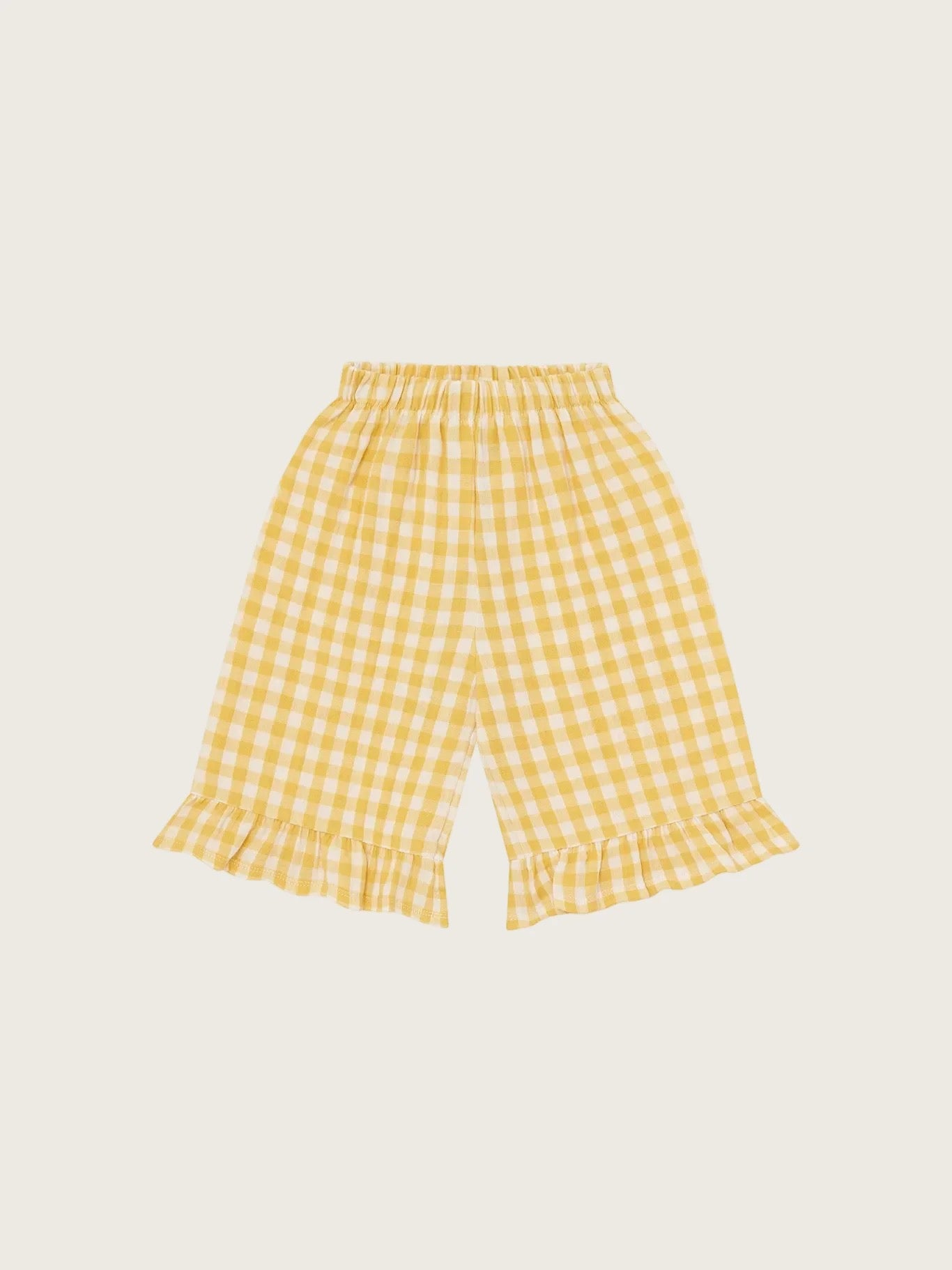 Organic Zoo. Honeycomb Gingham Frill Culottes.