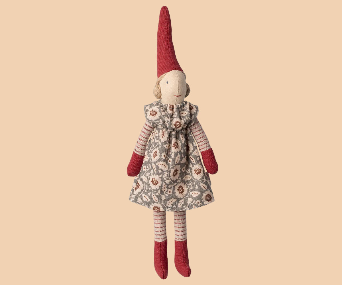 Maileg Pixy, Size 1. Girl, Winter mint dress.