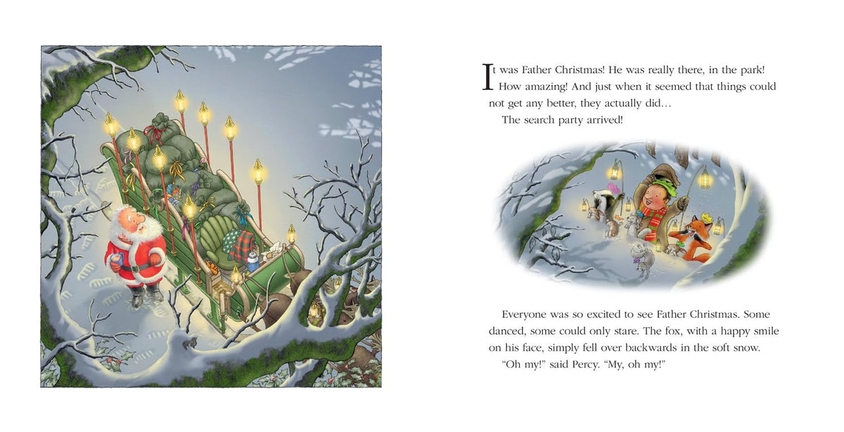 Percy the Park keeper - One Christmas Eve. Hardback edition.