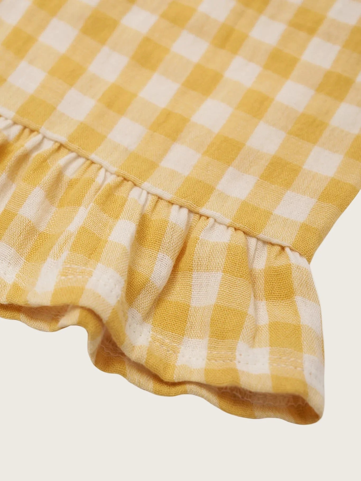 Organic Zoo. Honeycomb Gingham Frill Culottes.