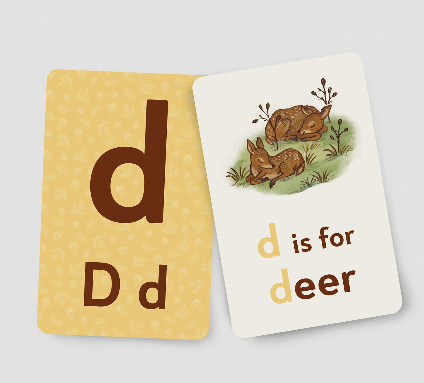 Brown Bear Wood ABC Flashcards set.