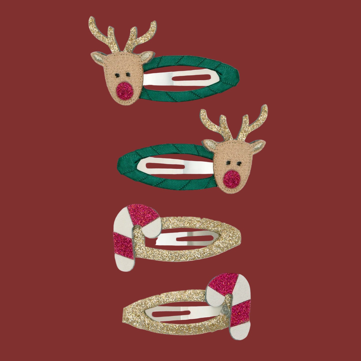 Rudolph and Candy Cane Clic Clacs.