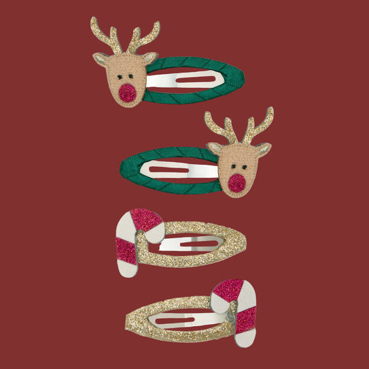 Rudolph and Candy Cane Clic Clacs.