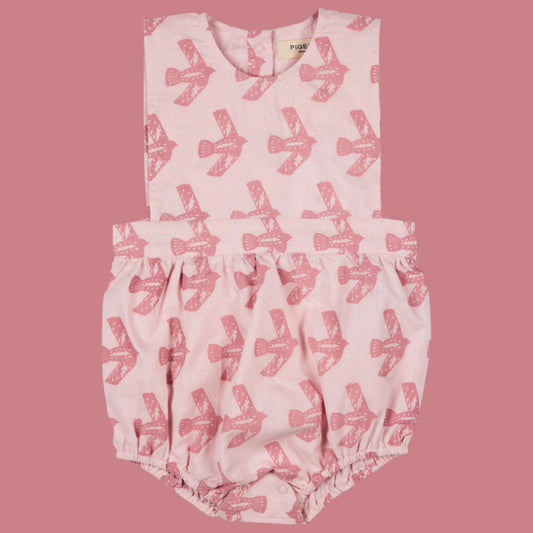Bib Rompers. Flying Bird. 0-3 months.