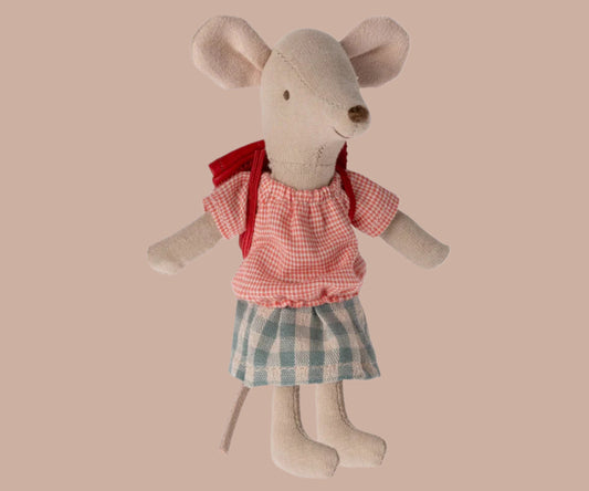 Maileg - Tricycle Mouse. Big Sister. Red.