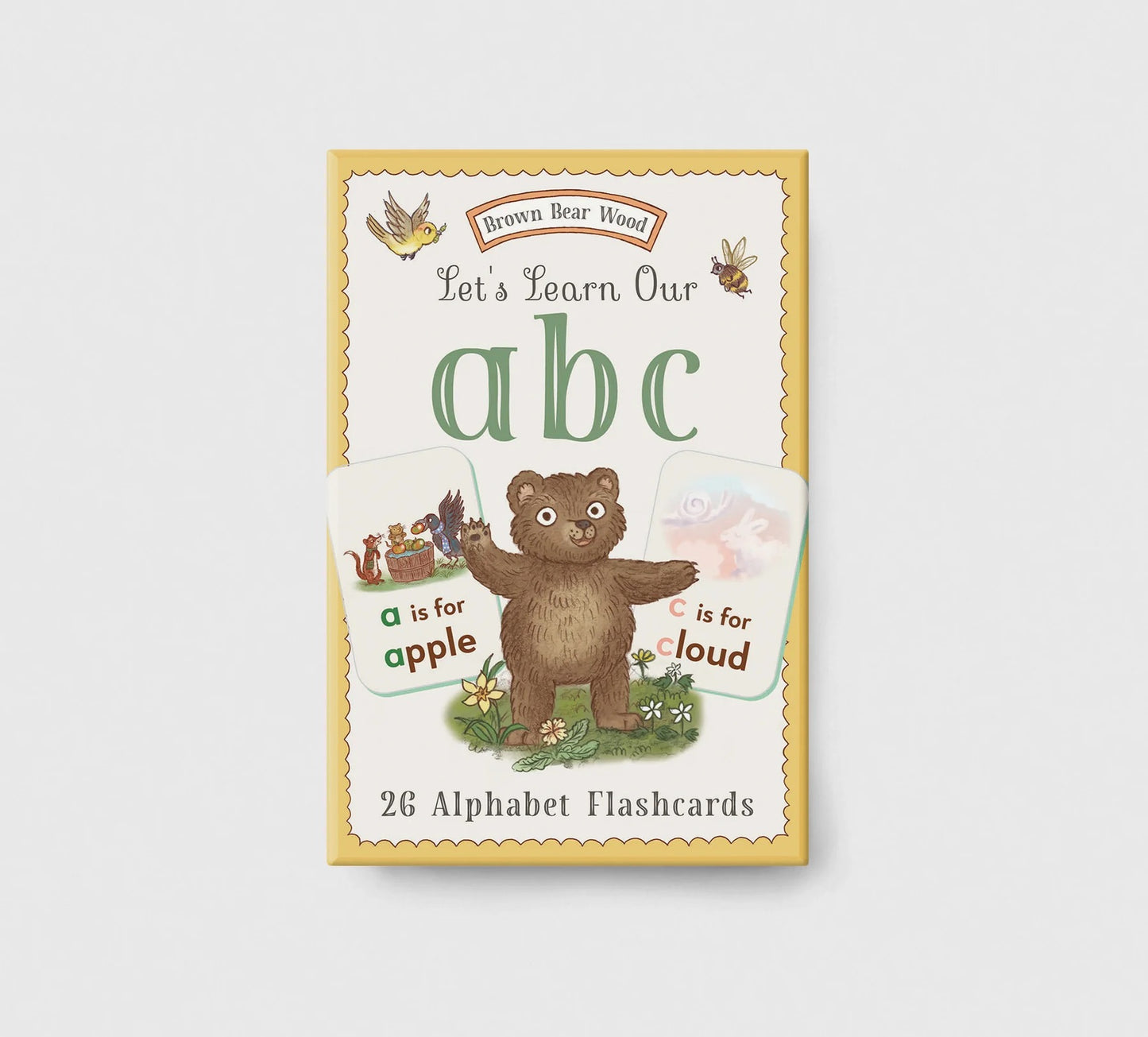 Brown Bear Wood ABC Flashcards set.