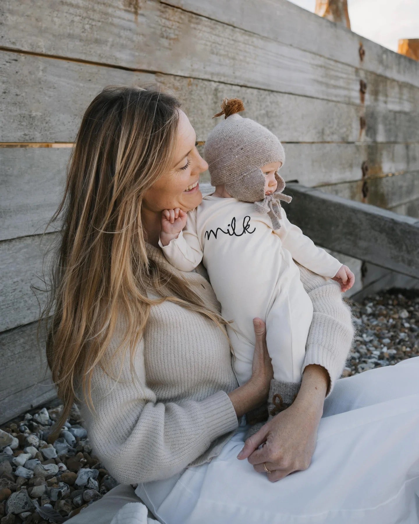 Organic Zoo Undyed MILK Playsuit.