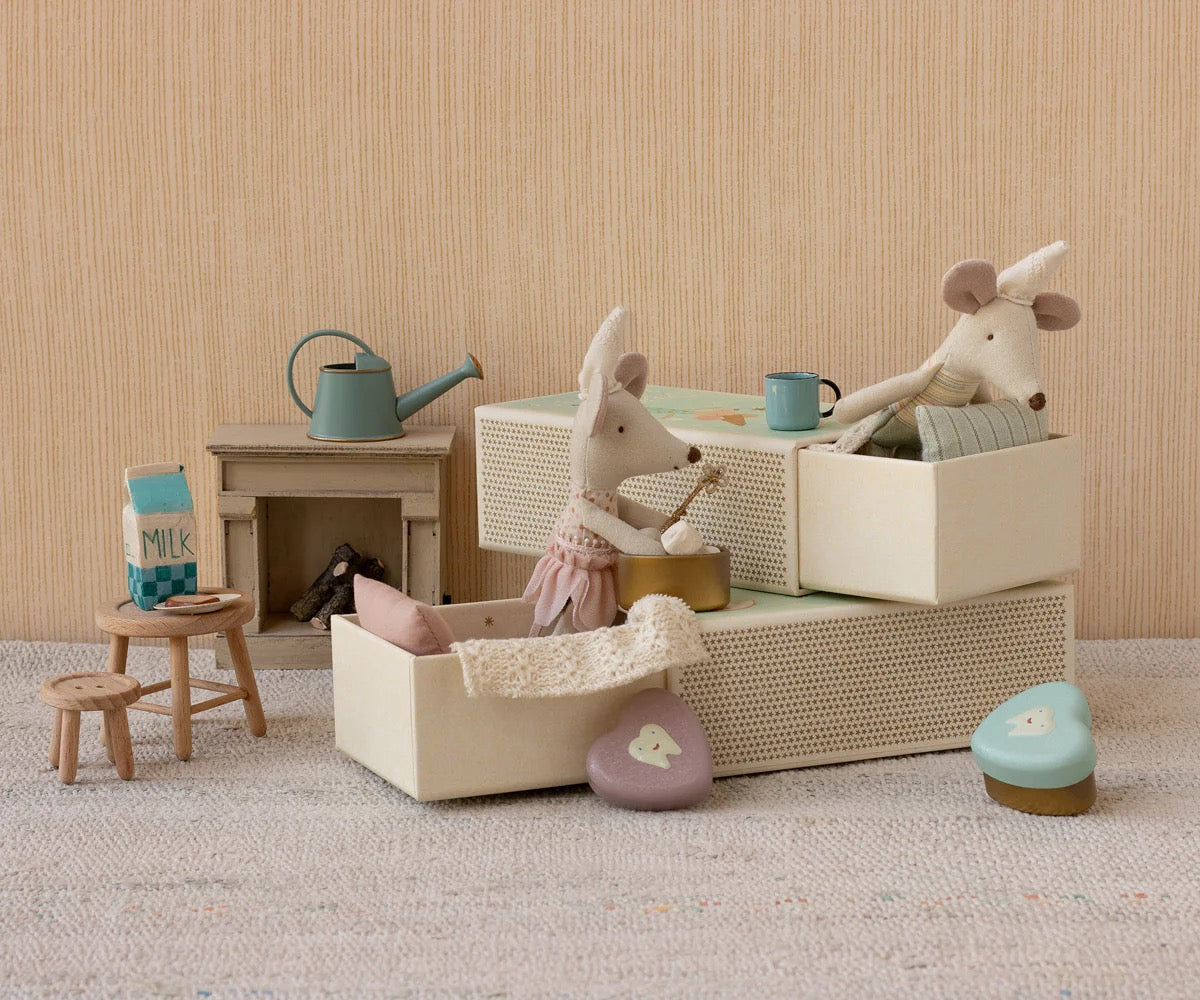 Maileg Tooth Fairy. Little Sister in matchbox.