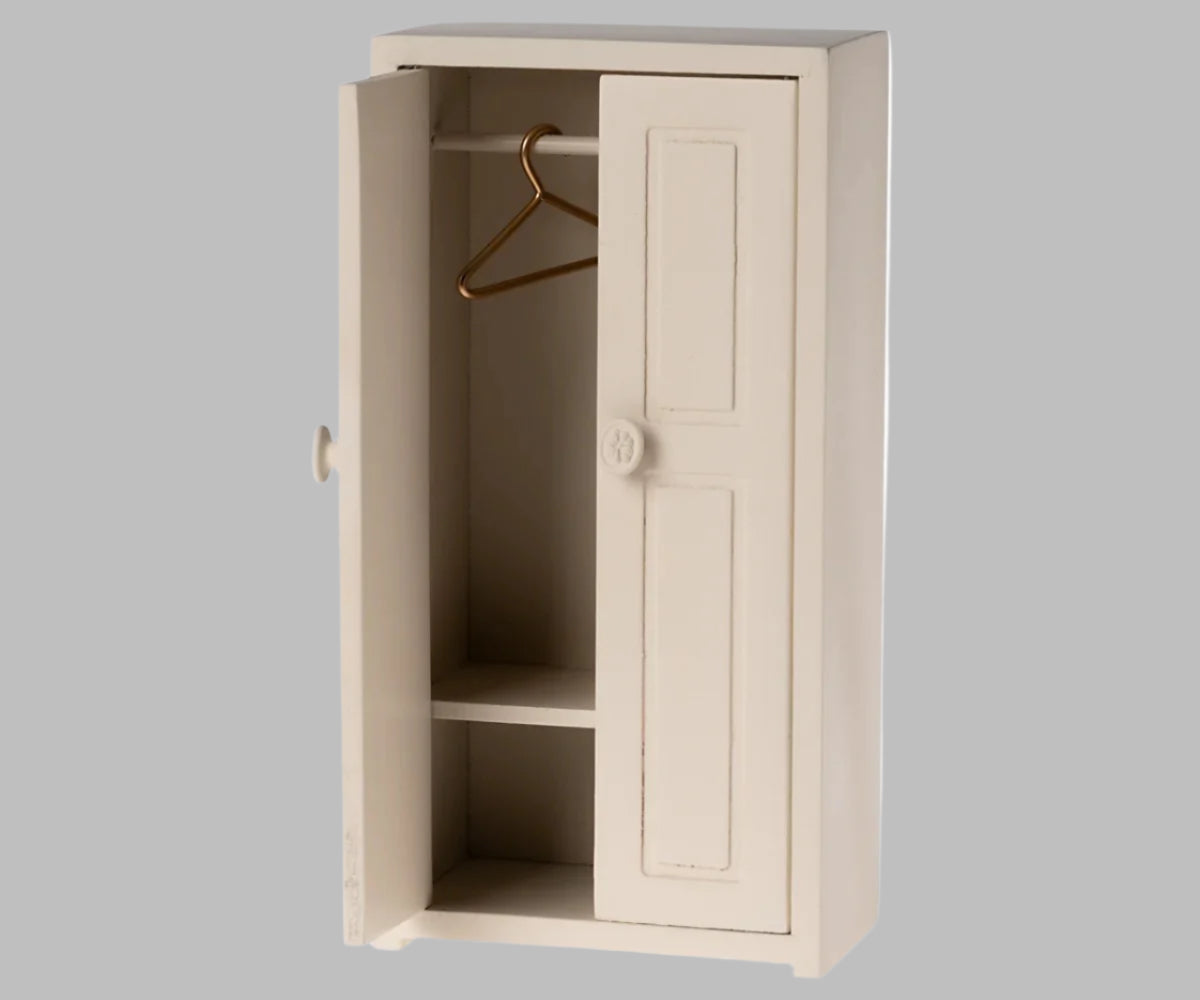 Maileg - wardrobe, Mouse Cream.