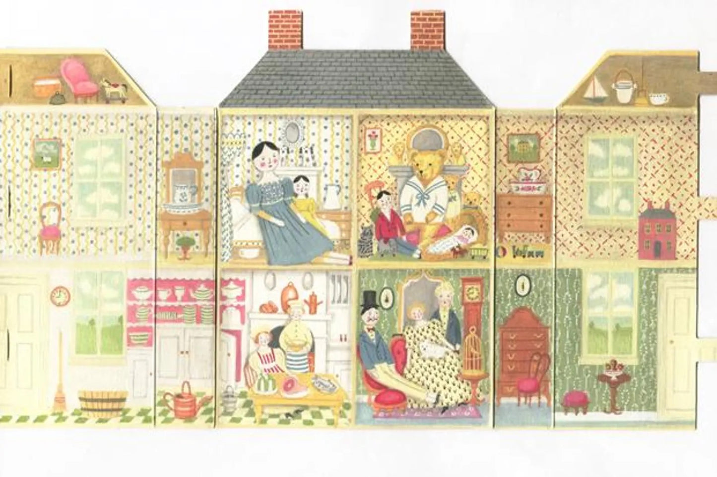 Elizabeth Harbour - Dolls House Diorama greetings card.