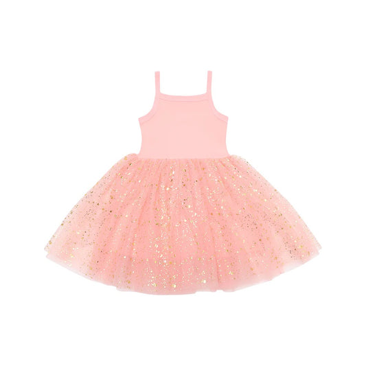 Coral Sparkle Dress. Bob & Blossom.