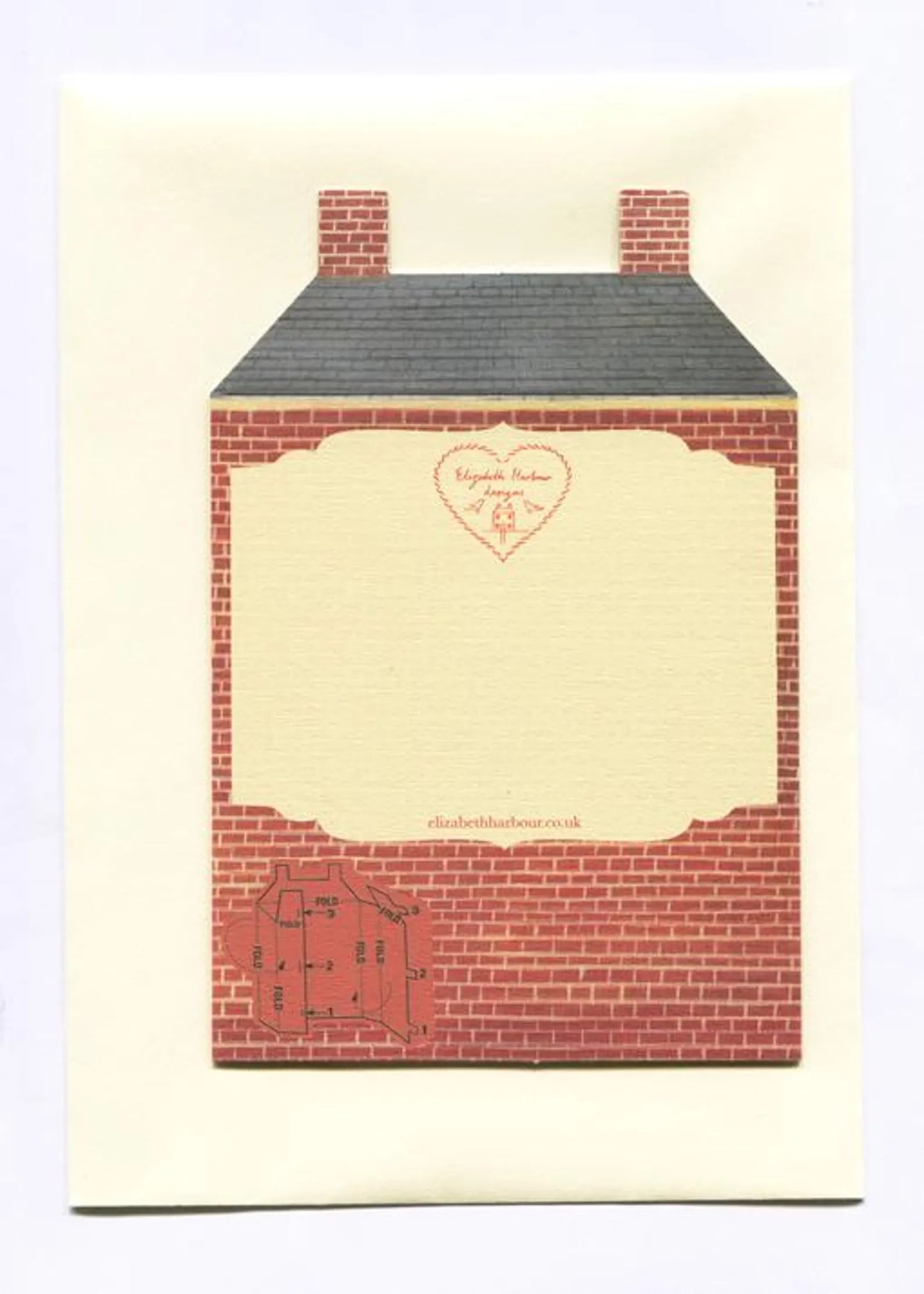 Elizabeth Harbour - Dolls House Diorama greetings card.