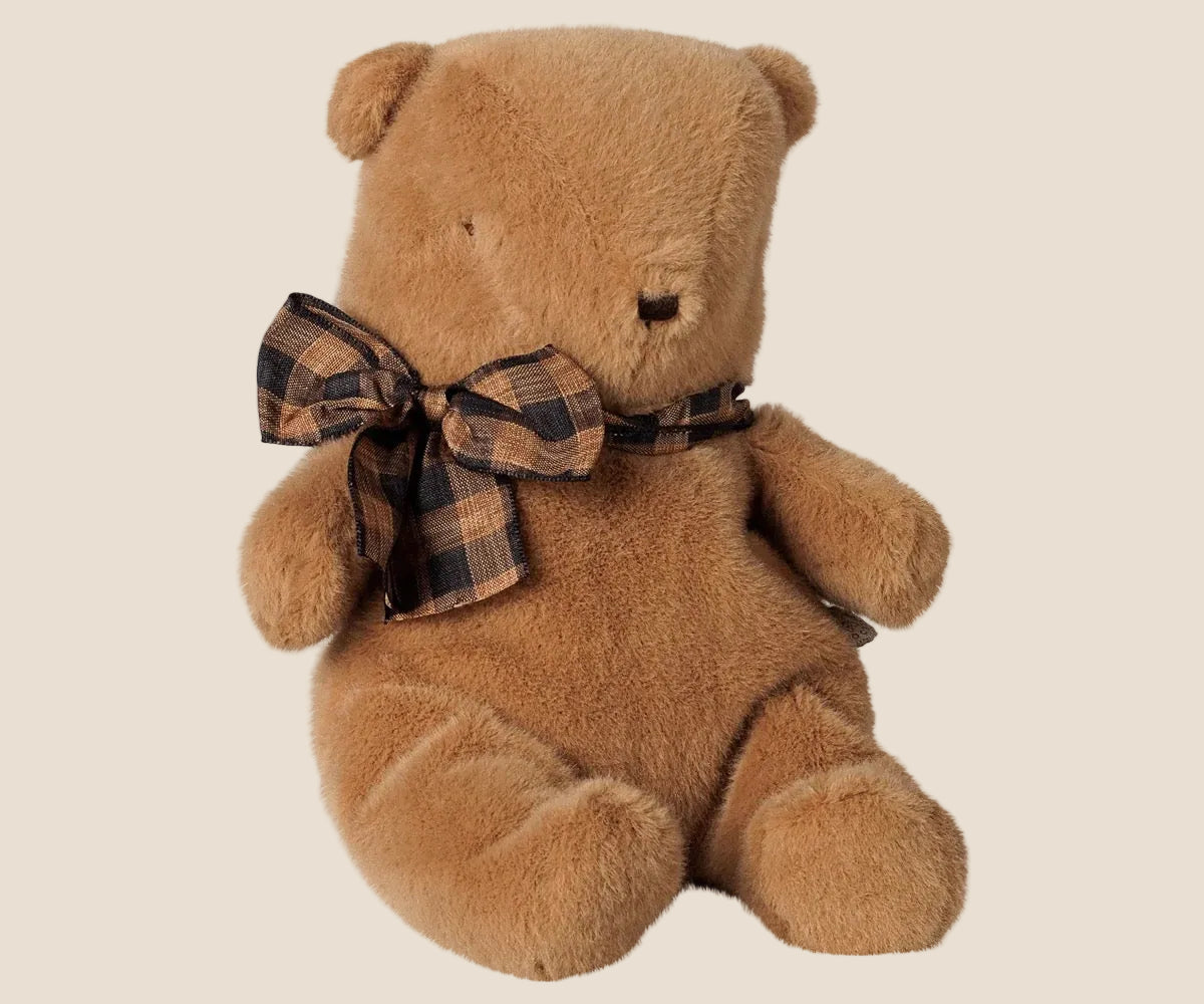 Maileg. Teddy Bear, Plush. Small - Mushroom Coloured.