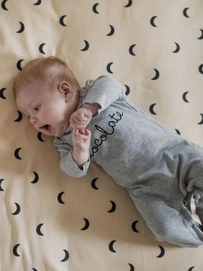 Organic Zoo. Grey Melange CHOCOLATE Organic Cotton Playsuit.