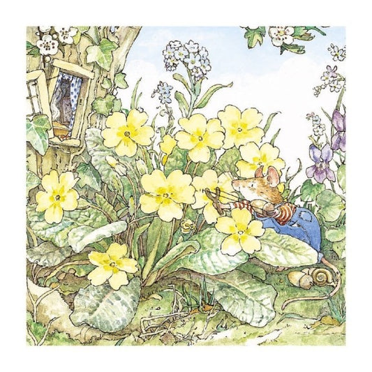Brambly Hedge card. Acorn Ambush.
