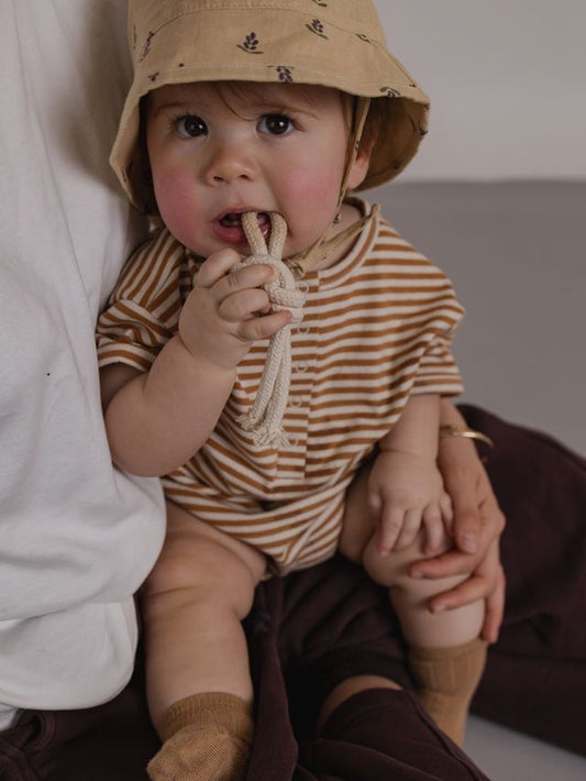 Organic Zoo - Copper Stripes Beach Romper.