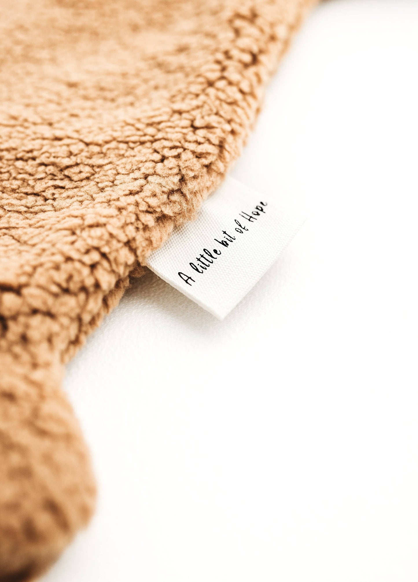 Brown snuggle bear. Baby Comforter.