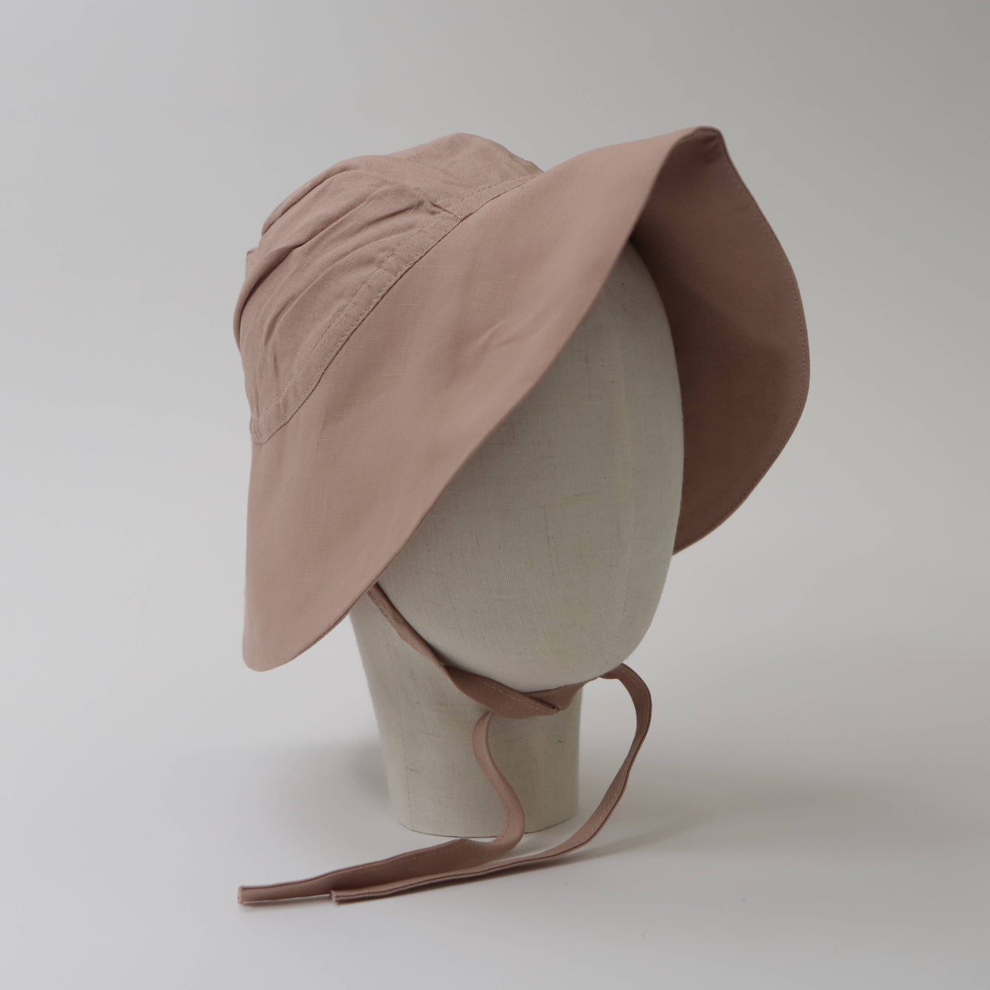 Sun hats. 100% organic linen cotton. Blush and Pinstripe blue.