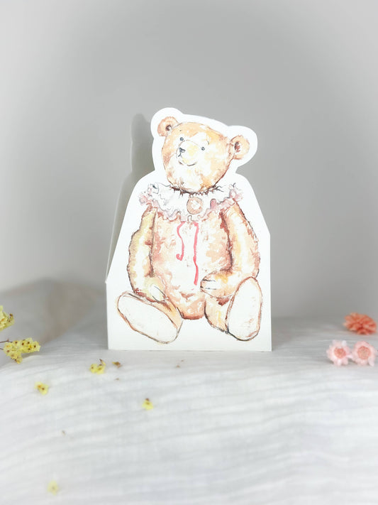 Teddy toes die-cut card