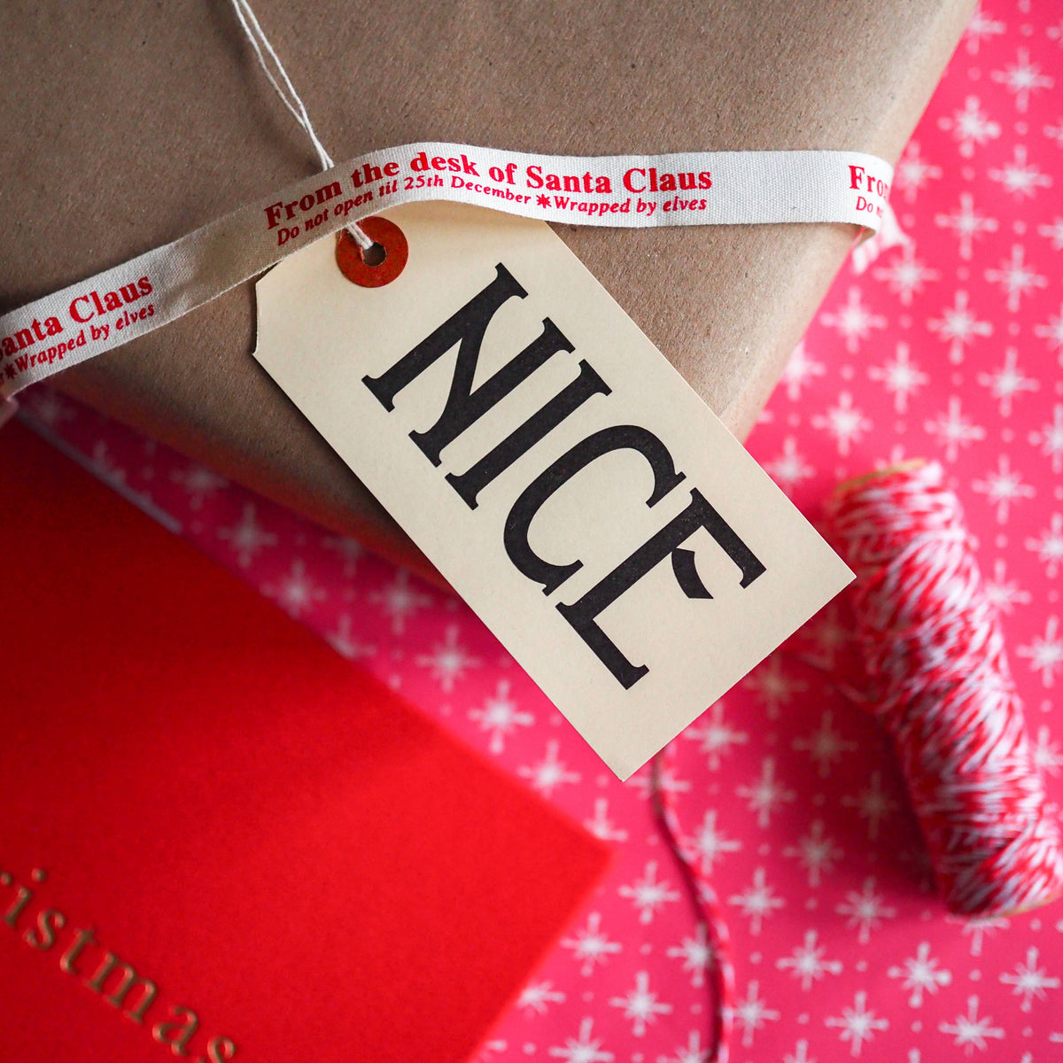 NICE Christmas letterpress gift tags 5pk